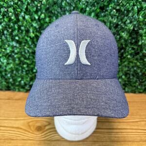 Hurley Gray Uniflex Hat Cap Size Large XL Embroidered Logo